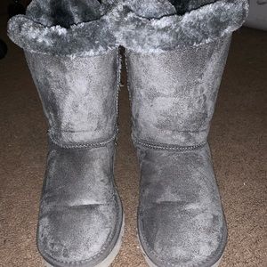 Gray Ugg Bailey Bow boots